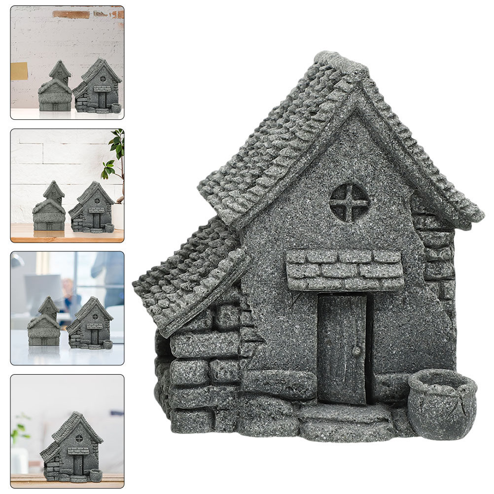 Bonsai Garden House - 1 ชิ้น ดอกไม้ประดิษฐ์ บอนไซ ของตกแต่งภูมิทัศน์ สไตล์วินเทจ