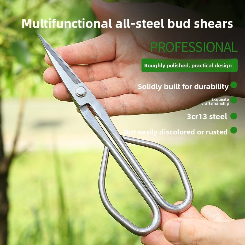 Concave Branch Cutter - กรรไกรตัดกิ่งไม้เล็ก อุปกรณ์ทำบอนไซ กรรไกรตัดกิ่งไม้แบบยาว ทำจากสแตนเลส กรรไกรทำสวน กรรไกรตัดแต่งกิ่งไม้เล็ก