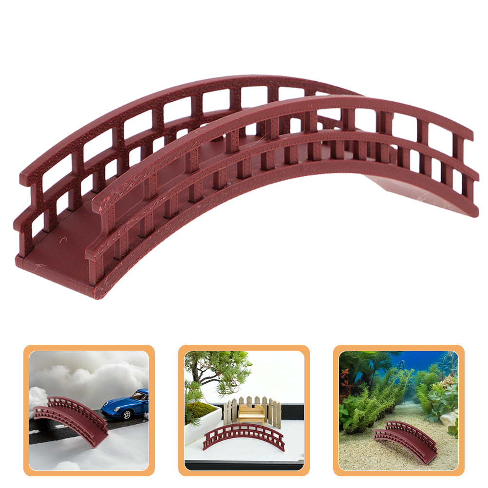 Bonsai Garden Landscape Design - สะพานโค้งขนาดเล็ก ดีไซน์คลาสสิก สำหรับบอนไซ จัดสวนจิ๋ว เทอร์ราเรียม สวนหิน