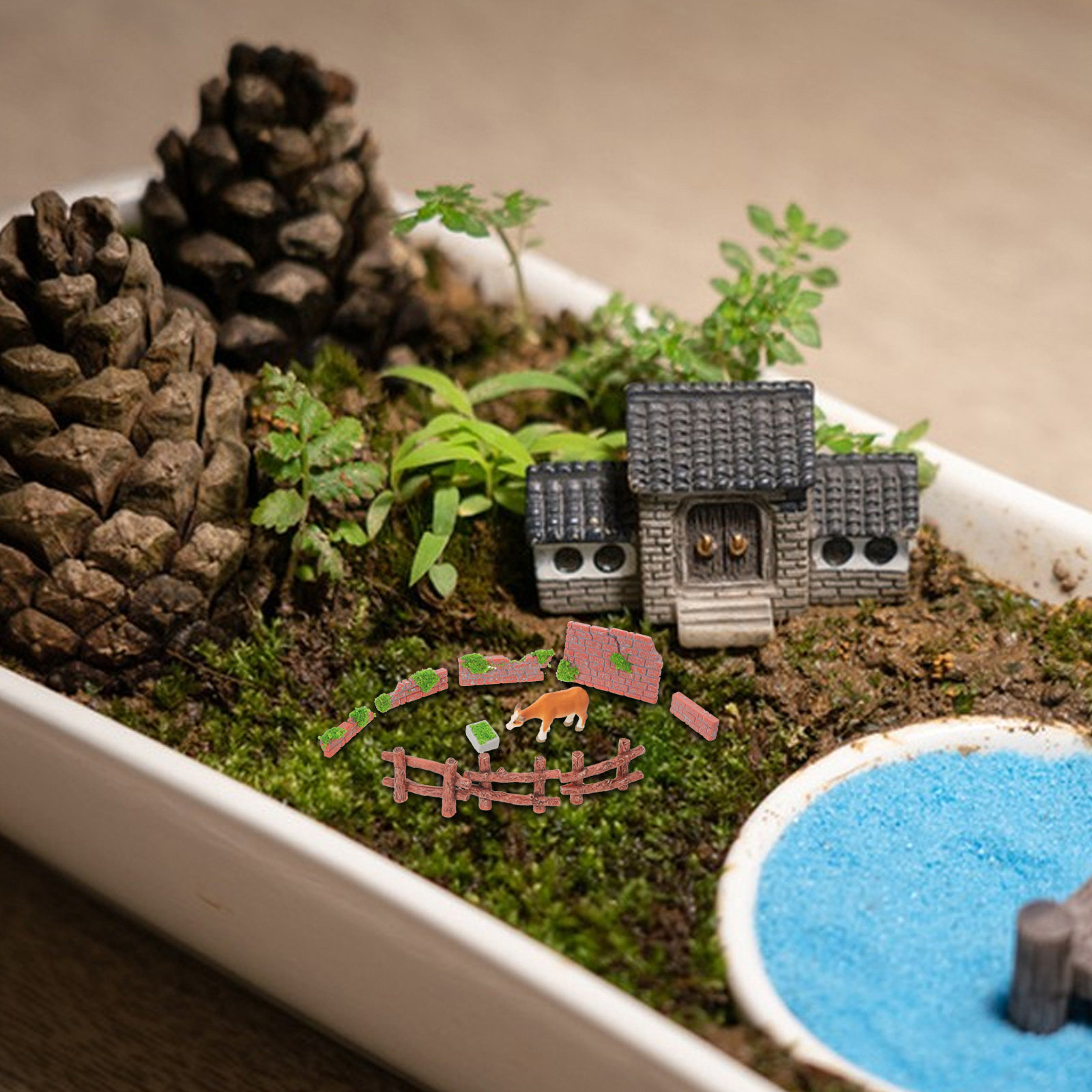 รั้วสวนจิ๋ว 16 ชิ้น รั้วไม้ขนา - Bonsai Garden Landscape Design บทวิจารณ์และราคา