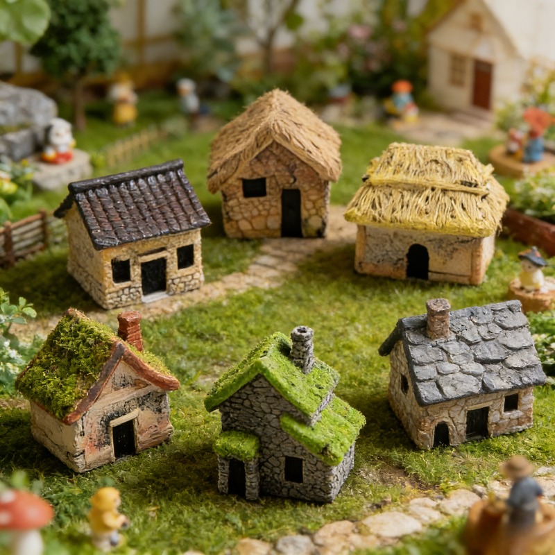 ชุดบ้านเรซินขนาดเล็ก 5 ชิ้น ทำ - Bonsai Garden House บทวิจารณ์และราคา