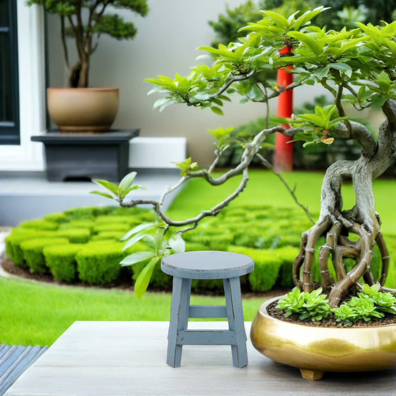 ขาตั้งกระถางดอกไม้ทรงสตูล 18 ซ - Bonsai Garden Display บทวิจารณ์และราคา