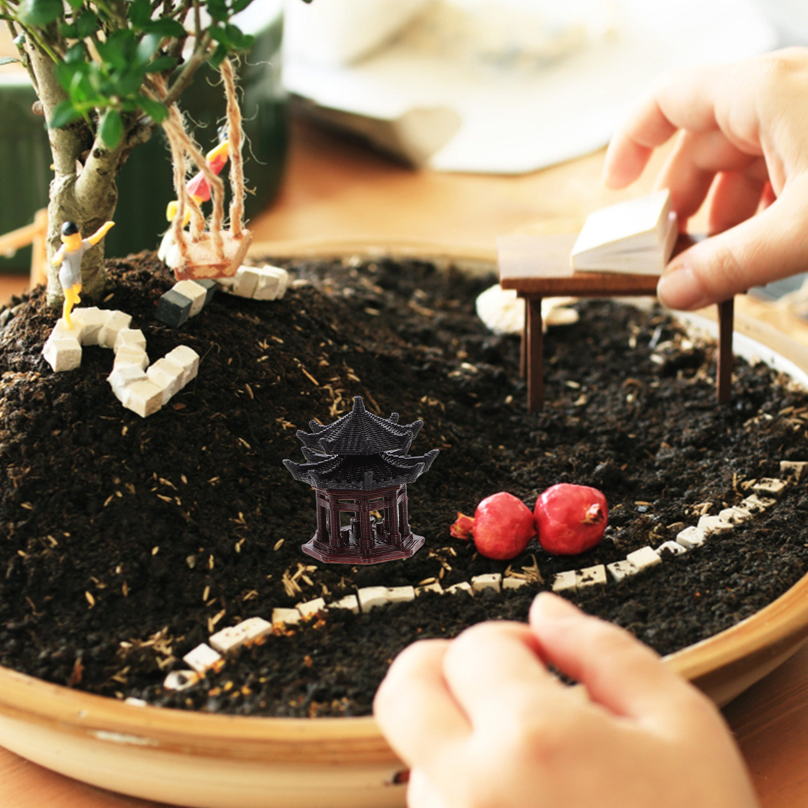 ของตกแต่งพลาสติกประณีต รูปศาจจ - Bonsai Garden Landscape Design บทวิจารณ์และราคา