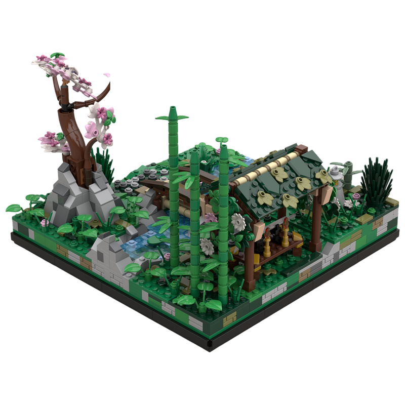 โมเดลสวนญี่ปุ่น ชุดตัวต่อ MOC  - Bonsai Garden Display บทวิจารณ์และราคา