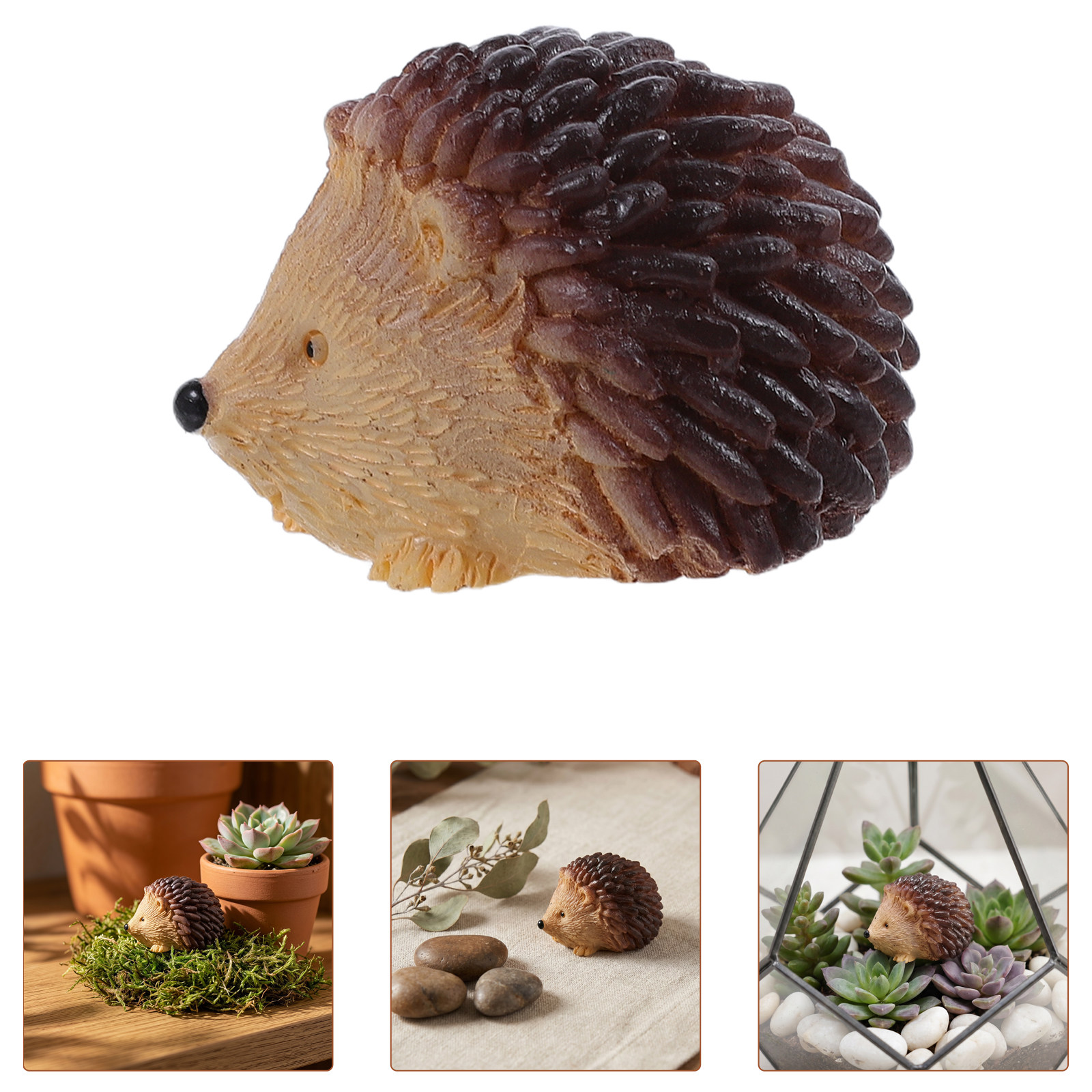 4 ชิ้น ตุ๊กตาเม่นเรซิ่นขนาดเล็ - Bonsai Garden Display บทวิจารณ์และราคา