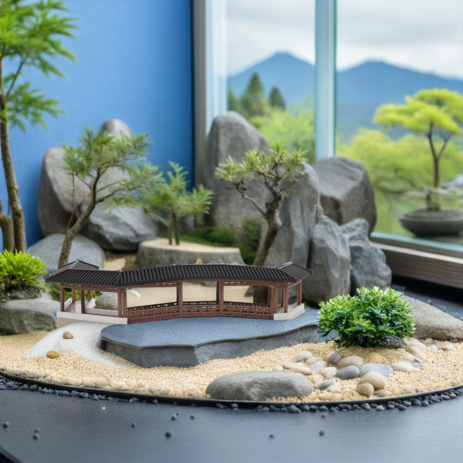 สะพานจิ๋วสไตล์โบราณ ของตกแต่งภ - Bonsai Garden House บทวิจารณ์และราคา