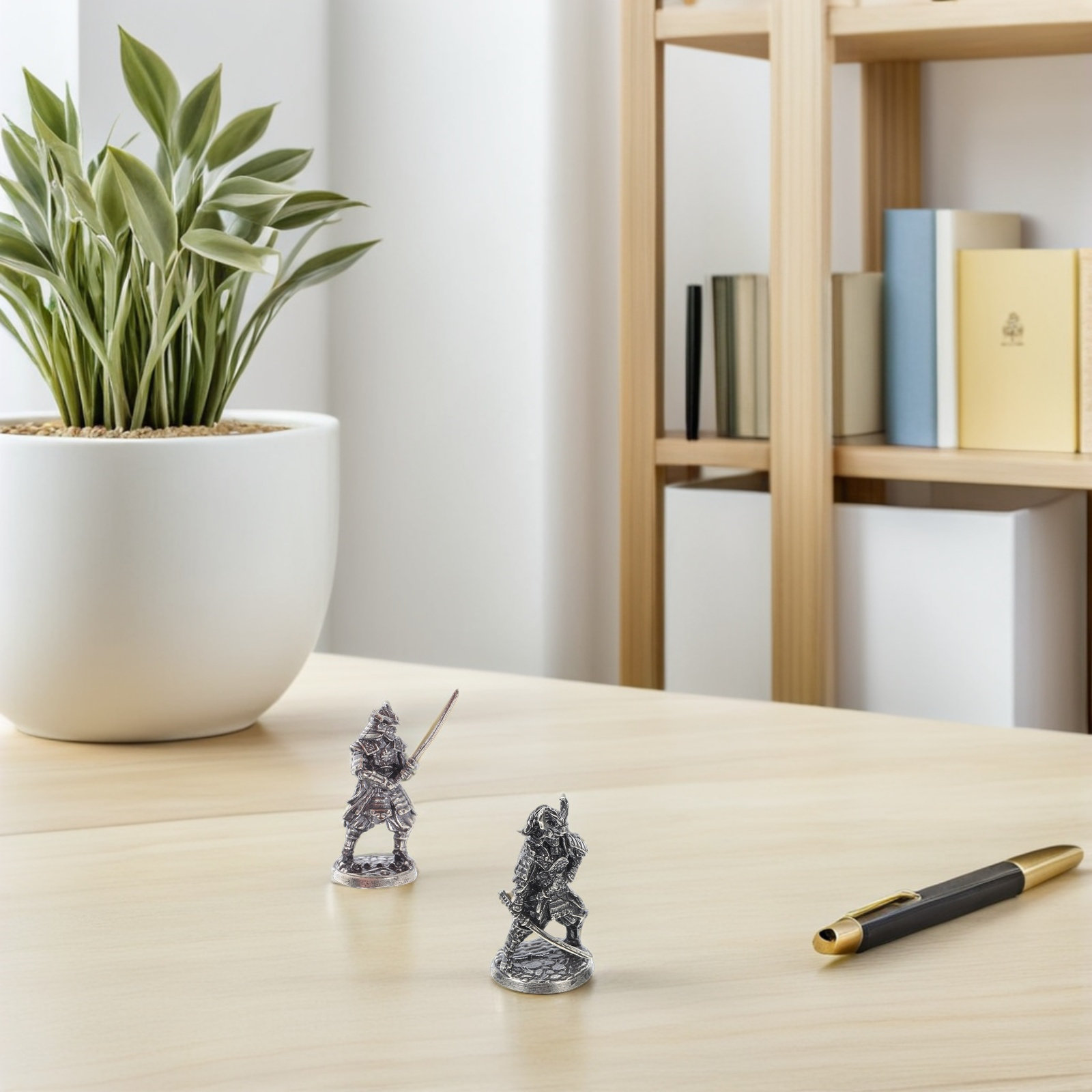 รูปปั้นซามูไรญี่ปุ่น 2 ชิ้น ทำ - Bonsai Garden Display บทวิจารณ์และราคา